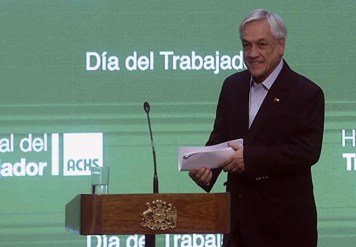 Piñera destaca creación de empleos bajo su Gobierno en conmemoración del día del trabajador