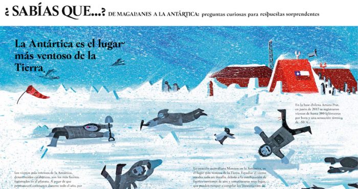 Lanzan libro ilustrado que reúne datos curiosos de la Patagonia y la Antártica