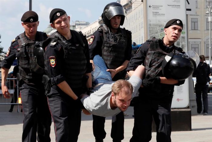 Más de 1.000 detenidos en una manifestación en Moscú tras una de las represiones más violentas de las autoridades en los últimos años