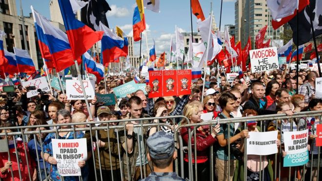 Protestas en Rusia: más de 1.000 detenidos en una manifestación en Moscú tras una de las represiones más violentas de las autoridades en los últimos años