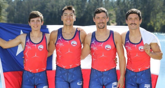 Cuarteto del remo masculino le da la décima medalla de oro a Chile en los Panamericanos de Lima 2019