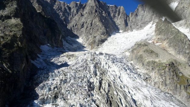 Cambio climático: la advertencia de los científicos de que un glaciar del Mont Blanc puede derrumbarse
