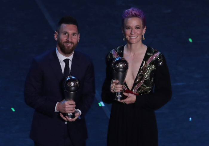 Lionel Messi y Megan Rapinoe, los protagonistas de la gala FIFA The Best en Milán