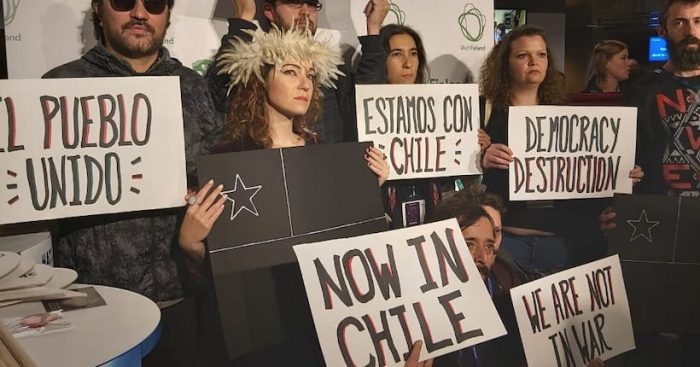 Industria de la música internacional apoya a Chile durante pacífica manifestación chilena en Finlandia
