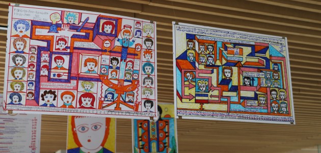 Exposición de dibujos “Chileno Universal” de Óscar Morales en Municipalidad de Recoleta