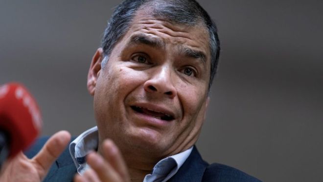 Rafael Correa rechaza la acusación de intento de golpe en medio de crisis en Ecuador: “Eso demuestra que Moreno está desequilibrado”