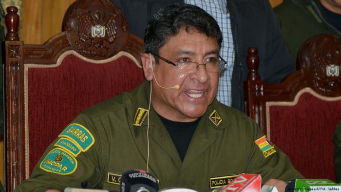 Renuncia el comandante nacional de la Policía Boliviana