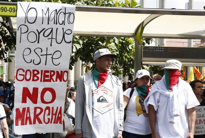 Colombianos salen a las calles para protestar contra el Gobierno de Iván Duque