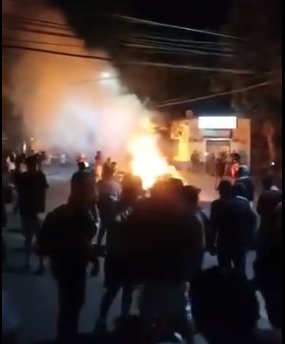 Saqueos e incendio en el juzgado marcan agitada movilización nocturna en Colina