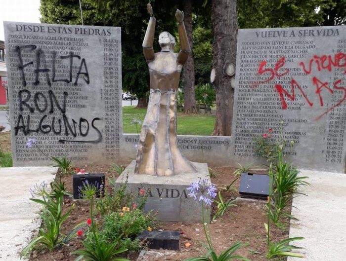 Atacan memoriales de detenidos desaparecidos en La Serena y Osorno