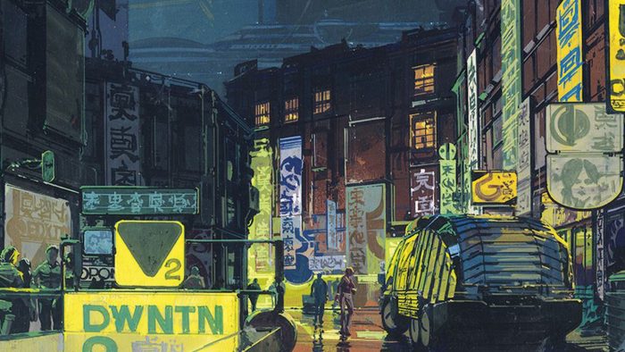 El presente influido por los escenarios urbanos diseñados por Syd Mead para Blade Runner