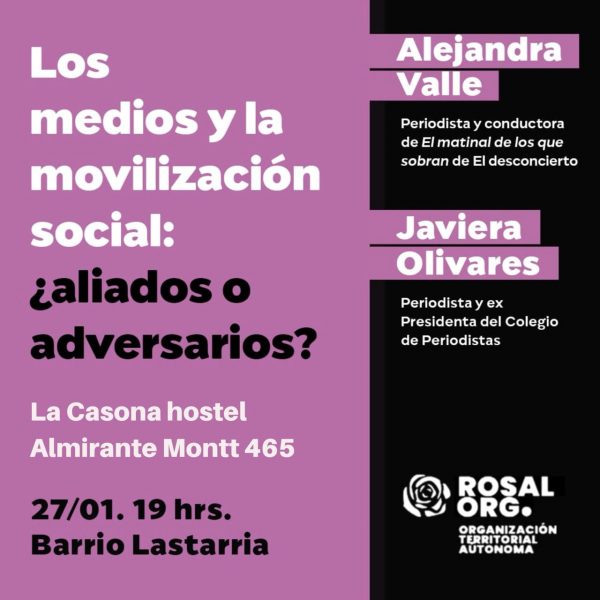 Alejandra Valle y Javiera Olivares participan en diálogo vecinal sobre el rol de los medios en las movilizaciones sociales