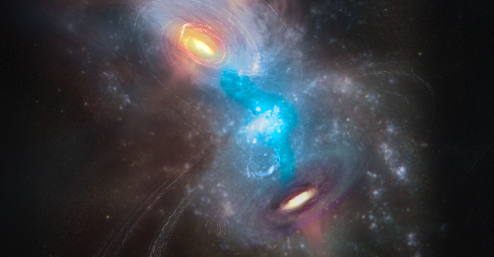 Astrónomos chilenos logran imagen más detallada del gas en galaxias colisionando