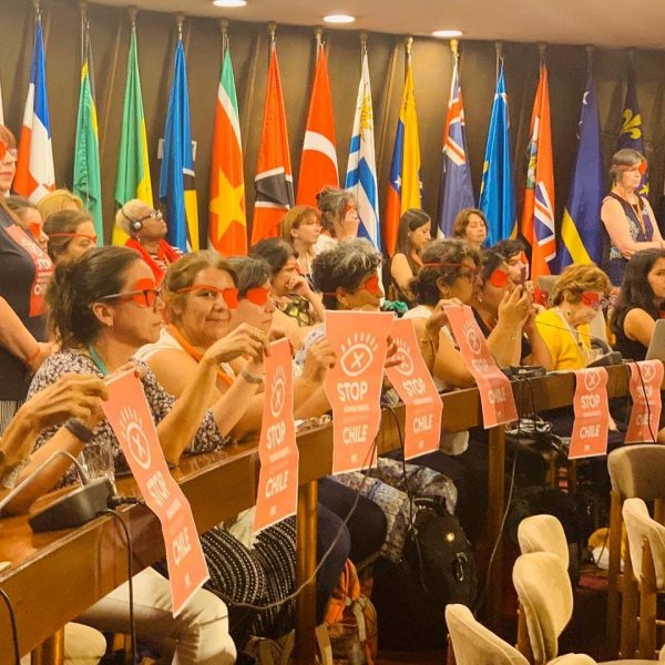 Doble Funa: mujeres se manifestaron contra la ministra Plá tras asumir la presidencia de la Conferencia sobre la Mujer de la CEPAL