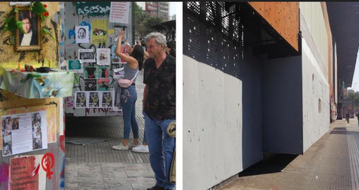 Callar la calle: Centro GAM y Arte Alameda condenan el «borrado» de sus fachadas que registraban la historia del estallido social