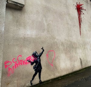 Vandalizan la última obra de Banksy en su ciudad natal en el Reino Unido