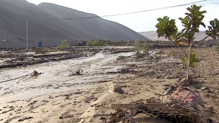 Lluvias en Arica obligan a evacuar a 60 personas que viven en un campamento