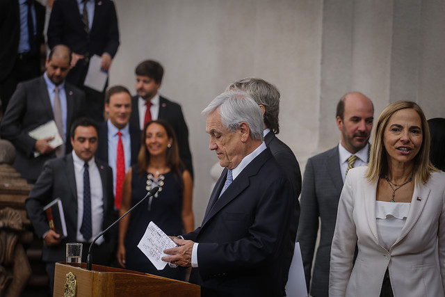 Oposición critica a Piñera por repetir el libreto de la violencia sin mencionar lo «verdaderamente necesario», como es un «acuerdo económico social»