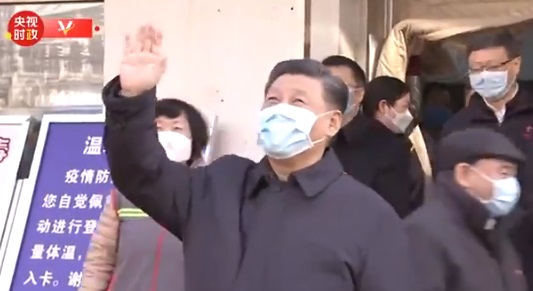 Apareció con mascarilla: presidente chino inspecciona control de coronavirus en Beijing