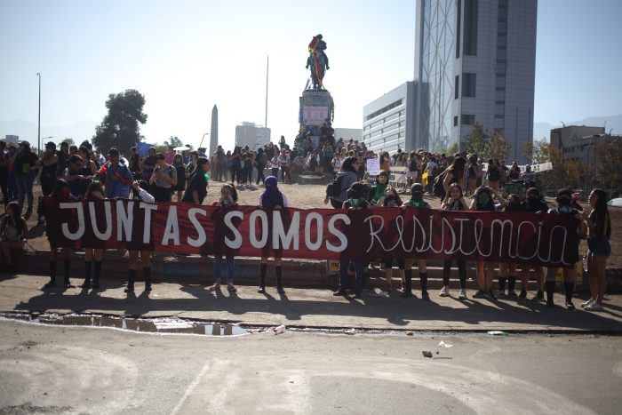 El 8M continúa: mujeres marchan en el marco de la Huelga General Feminista 2020 en Santiago