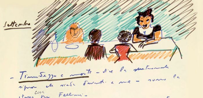 Exposición “La comida en los dibujos de Federico Fellini” invita a conocer al maestro del cine más allá de sus películas