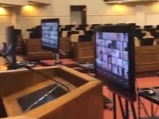 Adaptándose a la contingencia: realizan prueba de trabajo parlamentario telemático en el Congreso Nacional