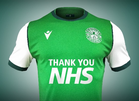 El Hibernian escocés llevará escrito en su camiseta «Gracias, salud pública»