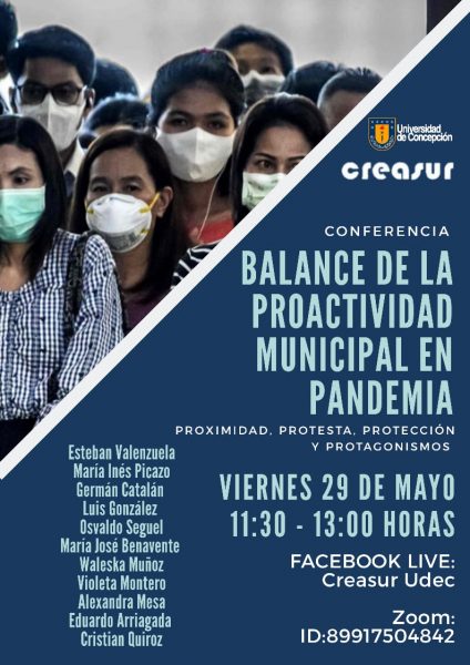 Conferencia online realizada por la Universidad de Concepción hará un «balance de la proactividad municipal en la Pandemia»
