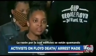 “Aprendimos la violencia de ustedes”: activista estadounidense se refirió a las razones de las intensas manifestaciones tras la muerte de George Floyd