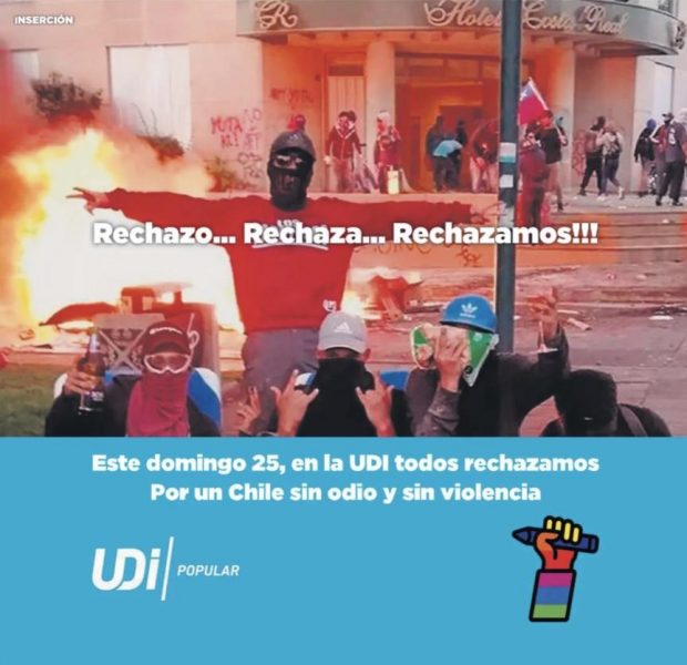 «De poca monta»: Oposición critica «campaña del terror» de la UDI por inserto relacionando el «Apruebo» con la violencia