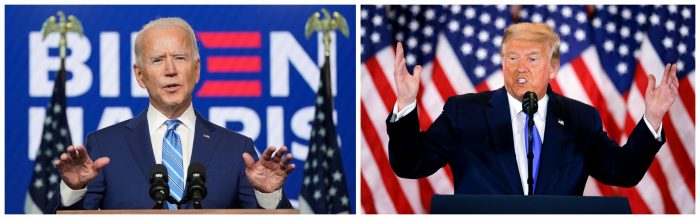 EE.UU. dividido: Biden se acerca a la victoria mientras Trump sigue parapetado en su teoría del “fraude” electoral sin dar pruebas