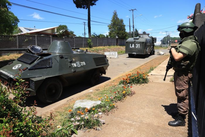 Gran despliegue policial en Temucuicui en el día en que declara excarabinero acusado del asesinato de Camilo Catrillanca