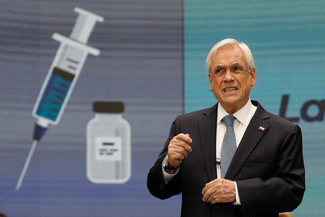 Piñera compromete vacunas para «el grueso de la población objetivo» antes que termine el primer semestre del próximo año