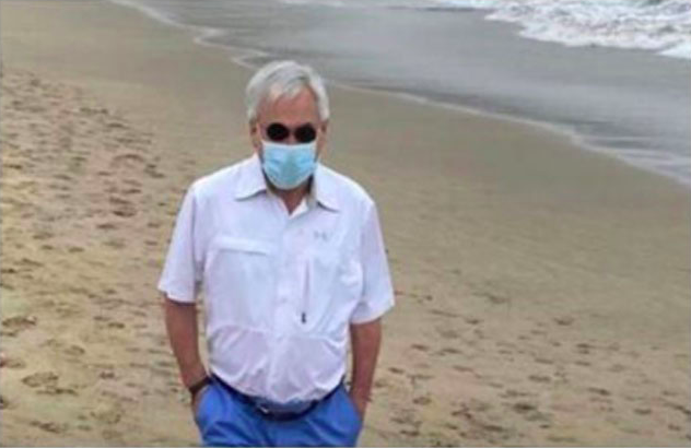 «Fue un error que lamento»: Presidente Piñera se disculpa tras críticas por pasear en la playa sin mascarilla