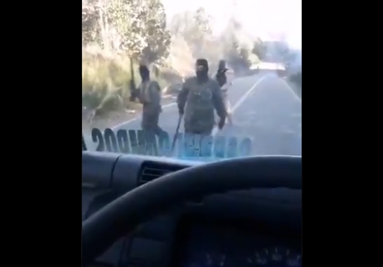 Camionero registró amenaza de encapuchados armados en la entrada a Tirúa a vista y presencia de Carabineros