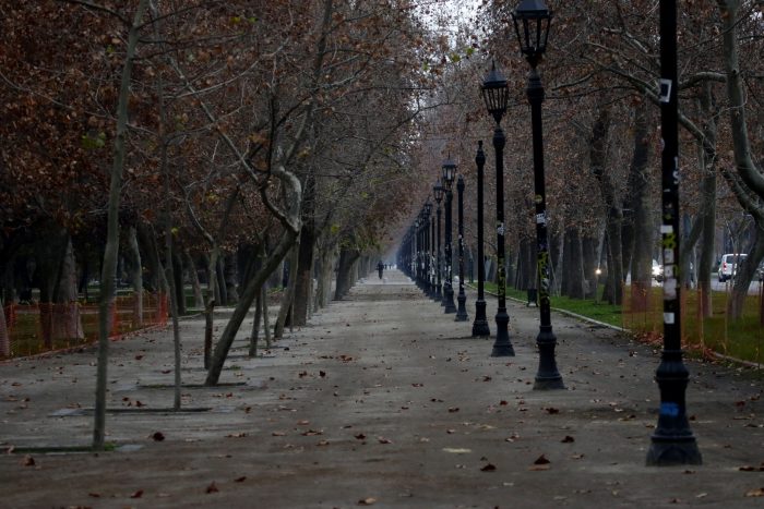 Abandono de los parques de Santiago