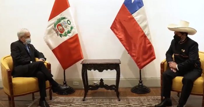 Presidente Piñera se reúne con Pedro Castillo en la antesala de cambio de mando en Lima: «Si le va bien al Perú, nos va bien a todos»