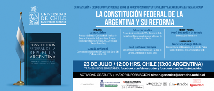 Sigue en vivo seminario «La Constitución Federal de la Argentina y su reforma»