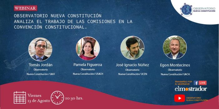 Observatorio Nueva Constitución analiza en webinar el trabajo de las comisiones y los próximos pasos que dará la Convención Constitucional