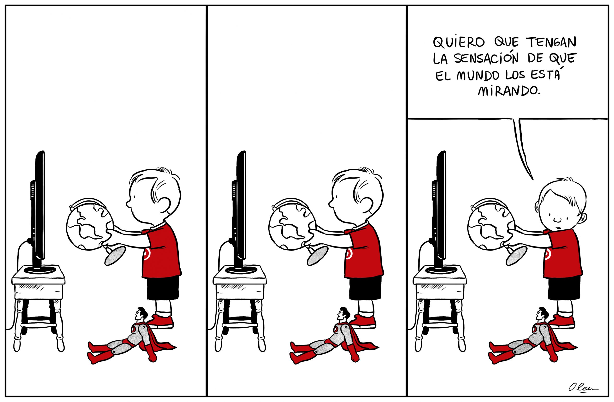 Ilustrador Francisco Olea y su dibujo sobre cómo el mundo mira el proceso constituyente