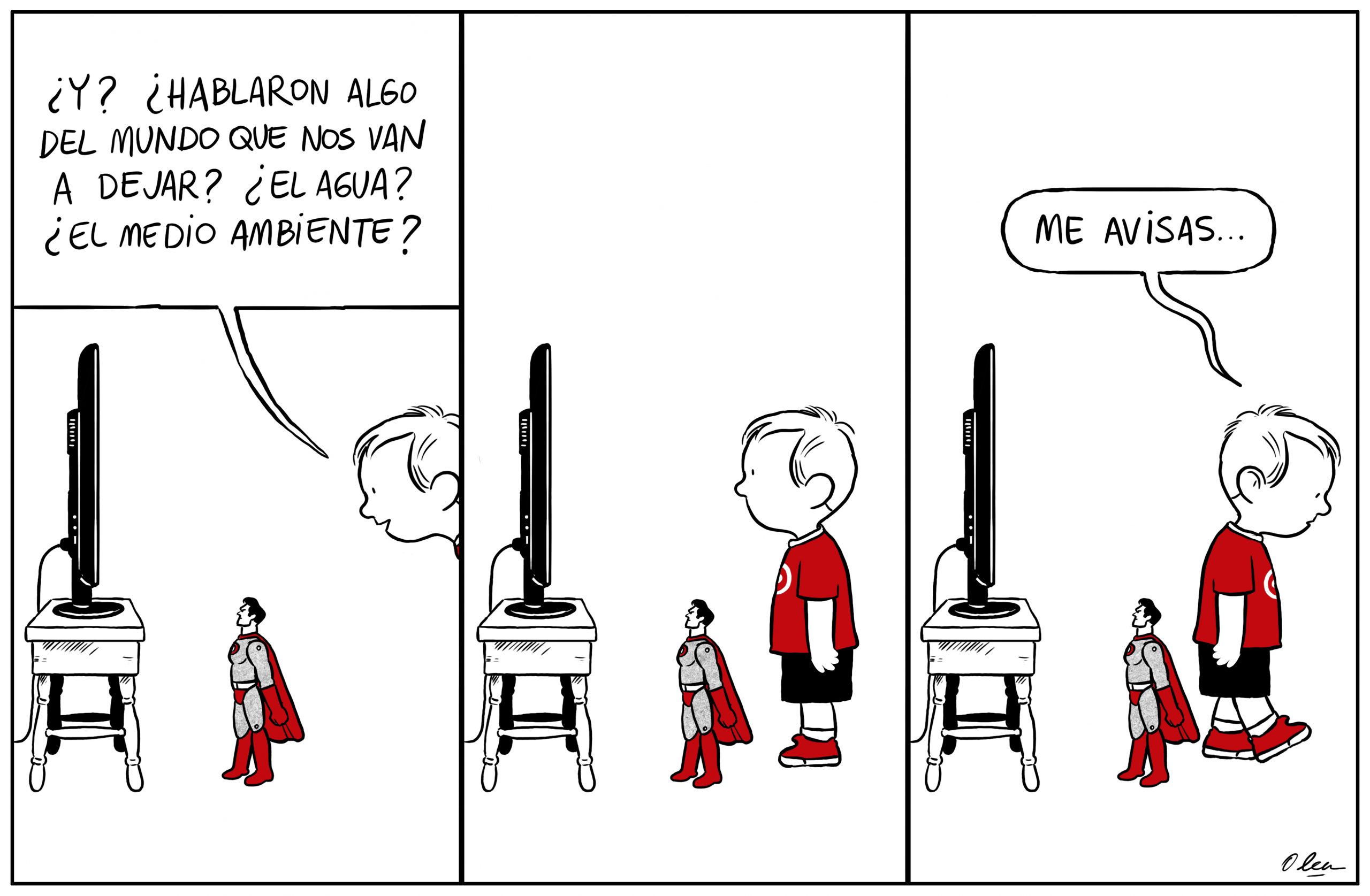 Ilustrador Francisco Olea reflexiona sobre el tema del agua en la Convención