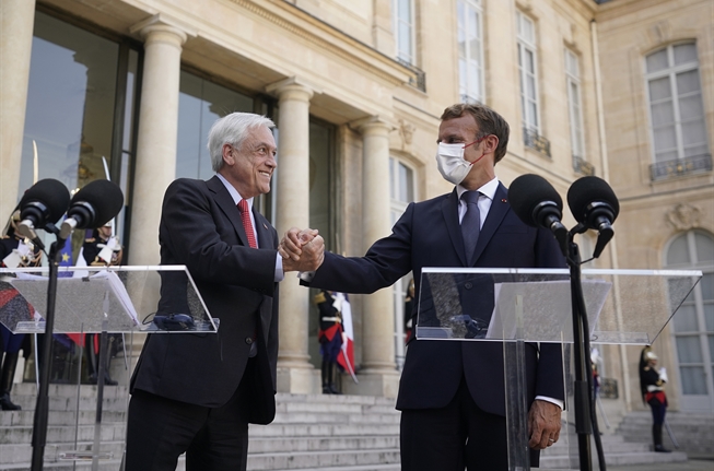 El Presidente Piñera, Macron y las inversiones europeas