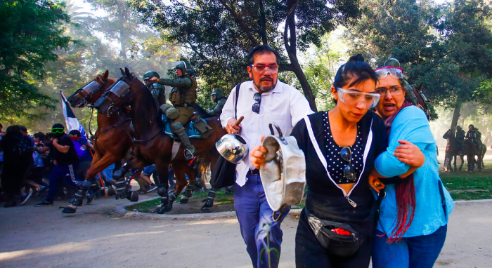 Colmevet alerta por uso de caballos en manifestaciones por parte de Carabineros