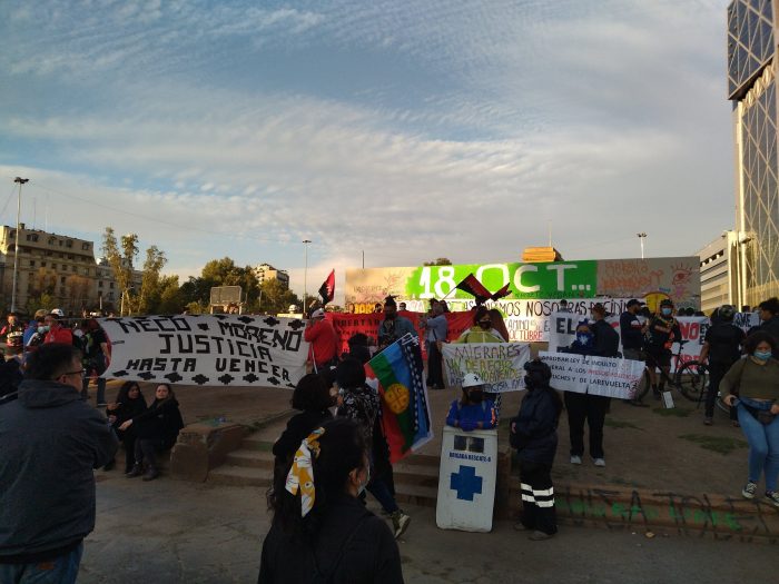 Manifestaciones en Plaza Italia por presos del estallido: Carabineros dispersa protesta