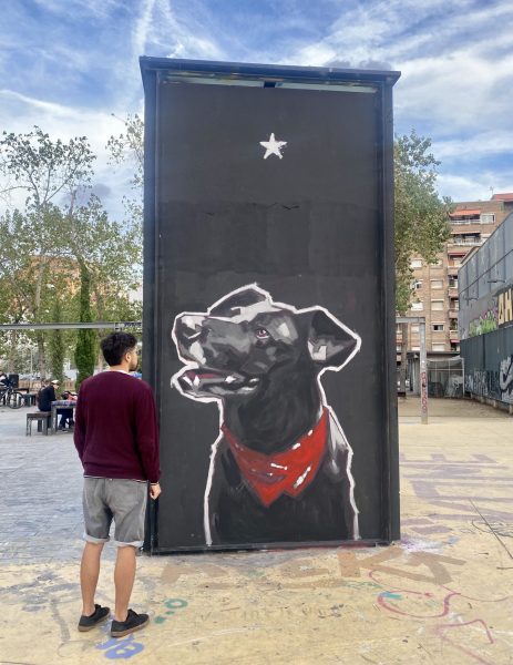 Perro Matapacos revivió en Barcelona por la conmemoración del estallido social