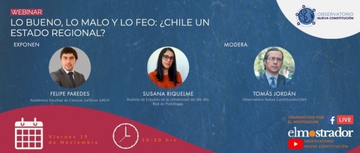 Webinar Observatorio nueva Constitución: ¿Chile un estado regional?