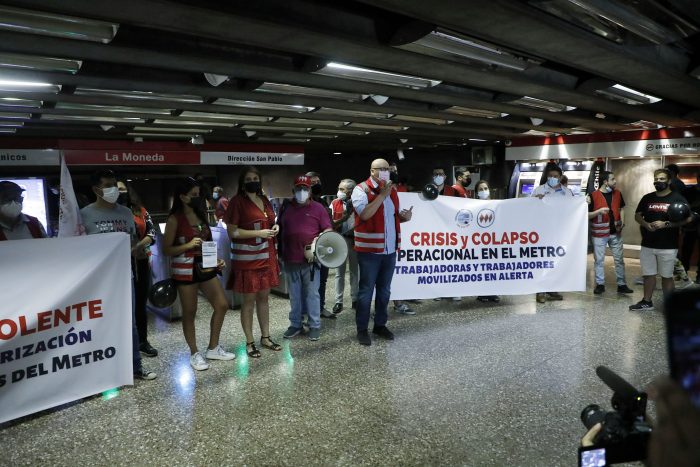 Trabajadores del Metro realizaron manifestación exigiendo mejores condiciones laborales