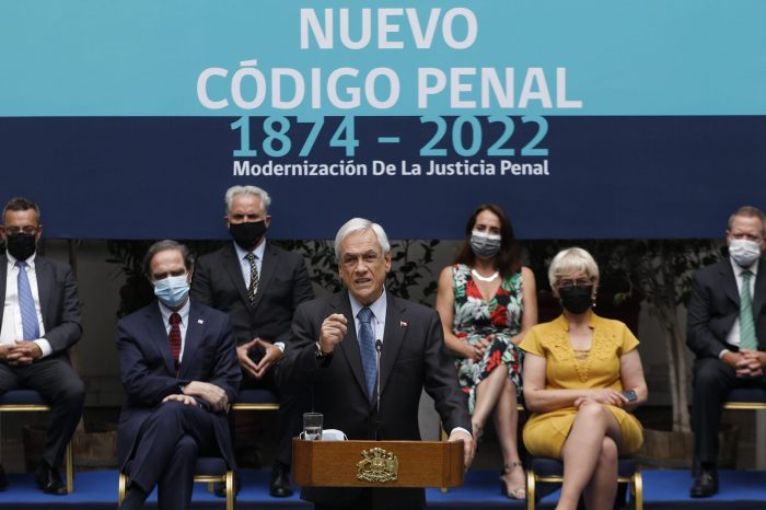 Presidente Piñera envía proyecto de ley que cambia el Código Penal: Habrán penas más efectivas y un nuevo catálogo de delitos