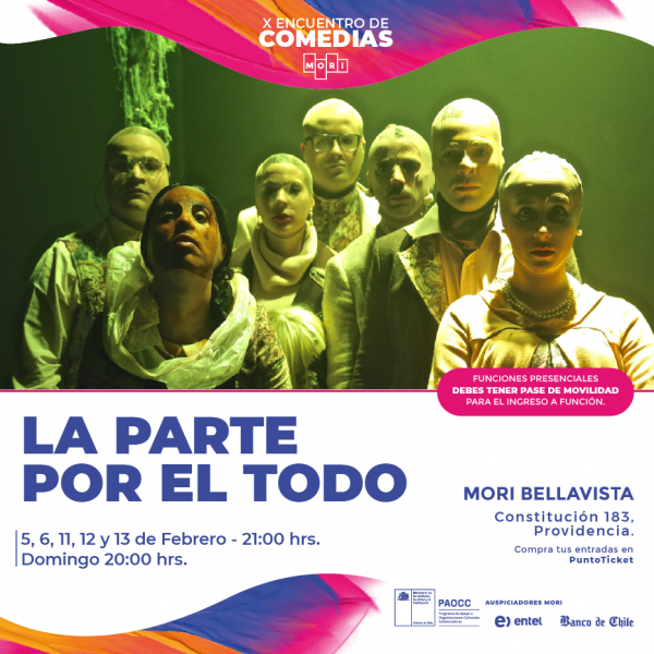 Obra de Teatro “La parte por el todo” en Teatro Mori Bellavista