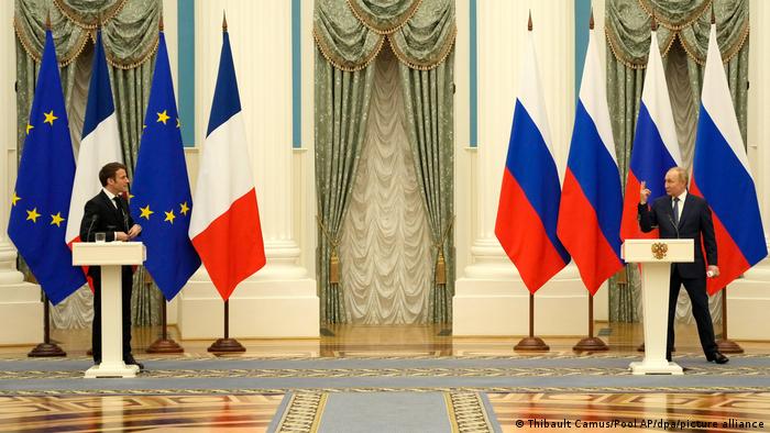 Putin y Macron confían en acuerdo para evitar crisis sobre Ucrania